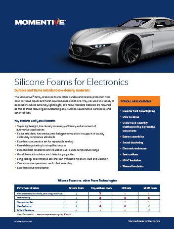 Download Silicone Foams for Electronics Brochure